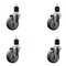 Service Caster 4'' SS Thermoplastic Rubber Wheel Swivel 1-7/8'' Expanding Stem Caster Set, 4PK SCC-SSEX20S414-TPRB-178-4 - alternate 1